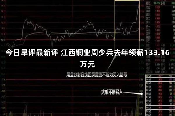 今日早评最新评 江西铜业周少兵去年领薪133.16万元