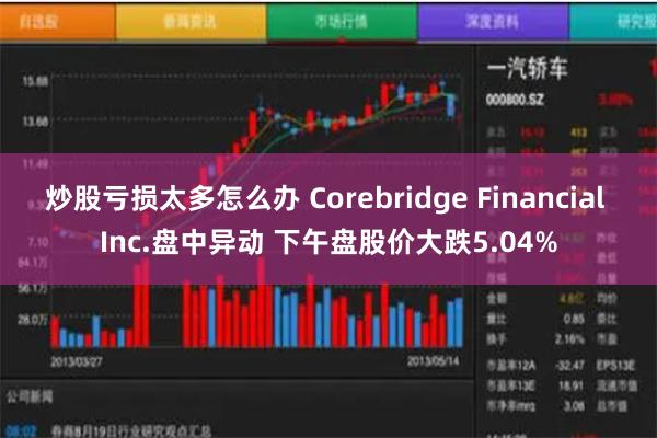 炒股亏损太多怎么办 Corebridge Financial Inc.盘中异动 下午盘股价大跌5.04%