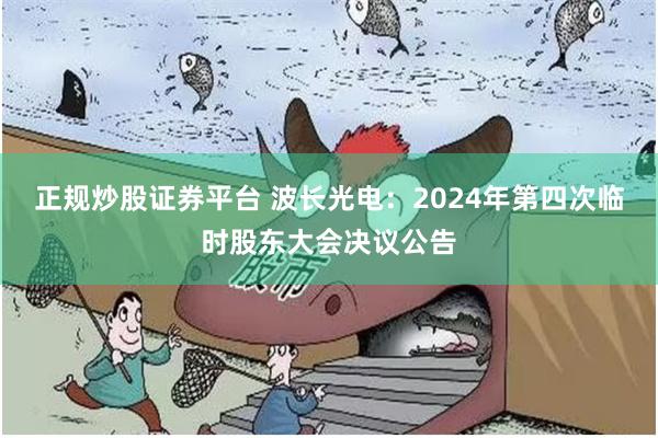 正规炒股证券平台 波长光电：2024年第四次临时股东大会决议公告