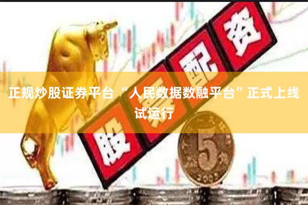 正规炒股证券平台 “人民数据数融平台”正式上线试运行