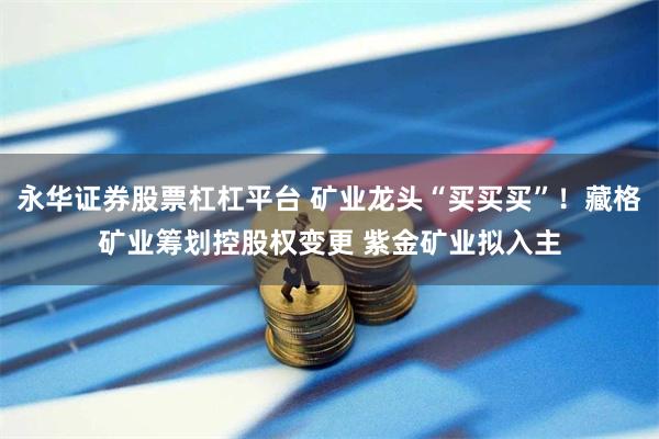 永华证券股票杠杠平台 矿业龙头“买买买”！藏格矿业筹划控股权变更 紫金矿业拟入主