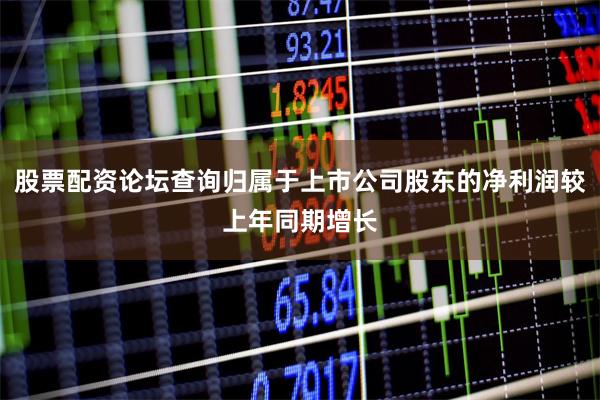 股票配资论坛查询归属于上市公司股东的净利润较上年同期增长
