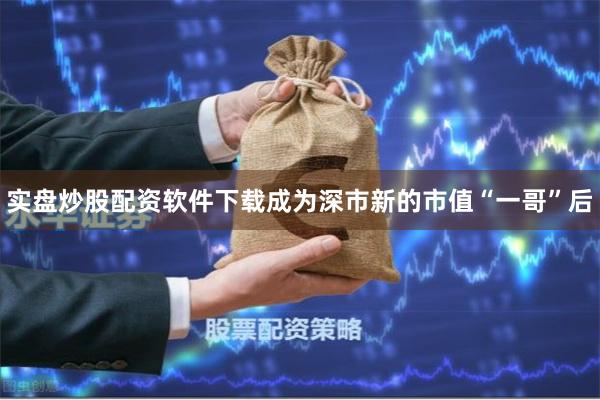 实盘炒股配资软件下载成为深市新的市值“一哥”后